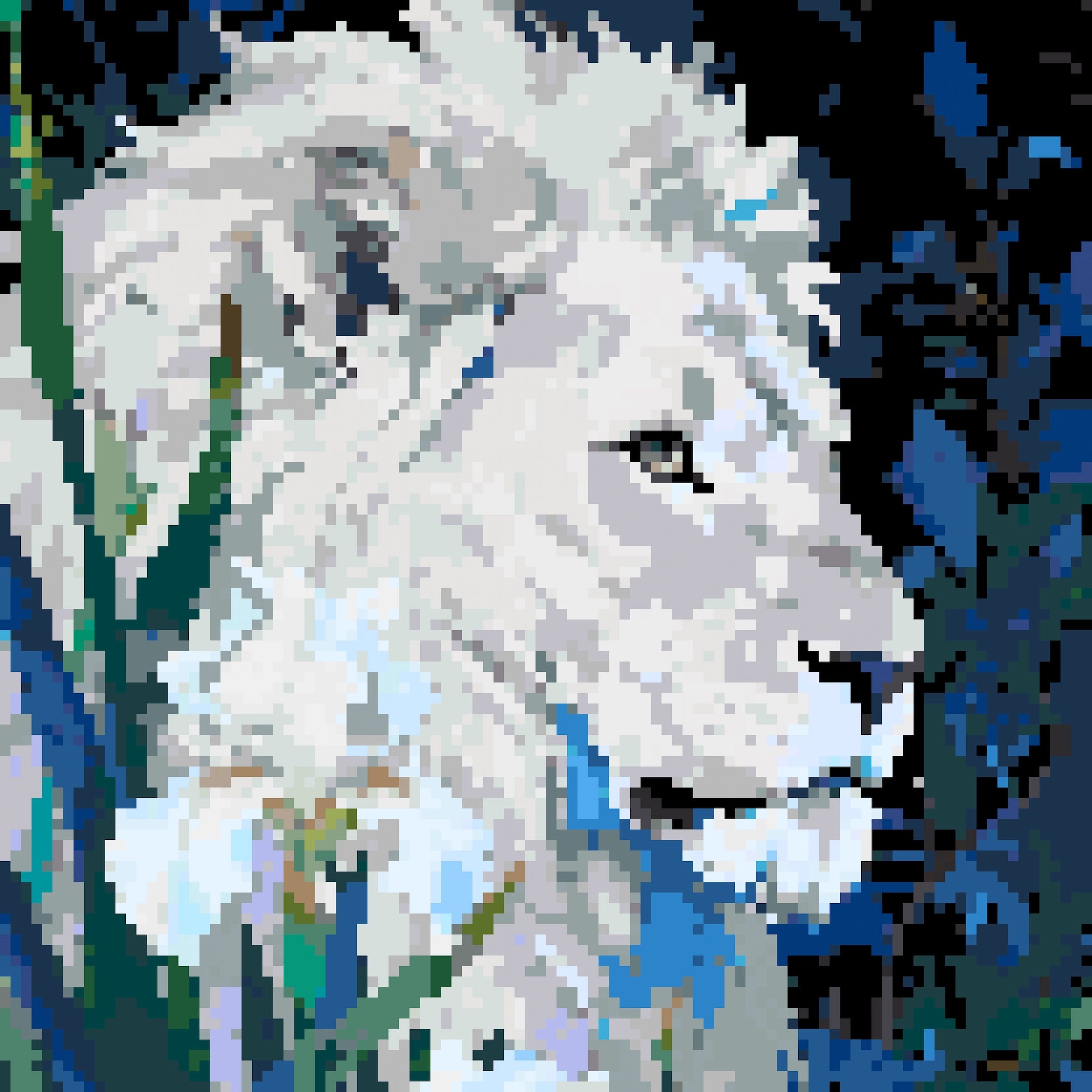 Flora White Lion | Pixel Bead Kits