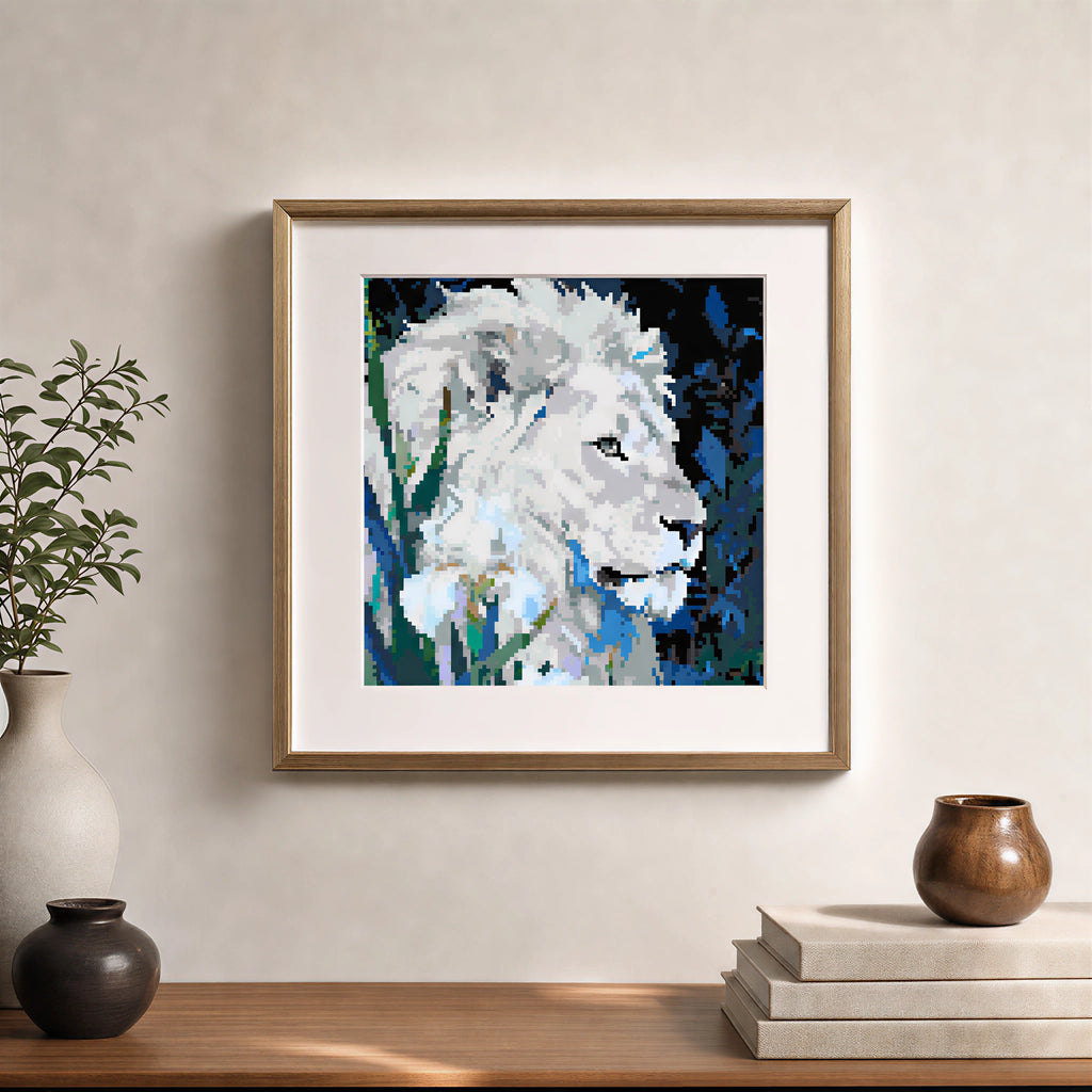 Flora White Lion | Pixel Bead Kits