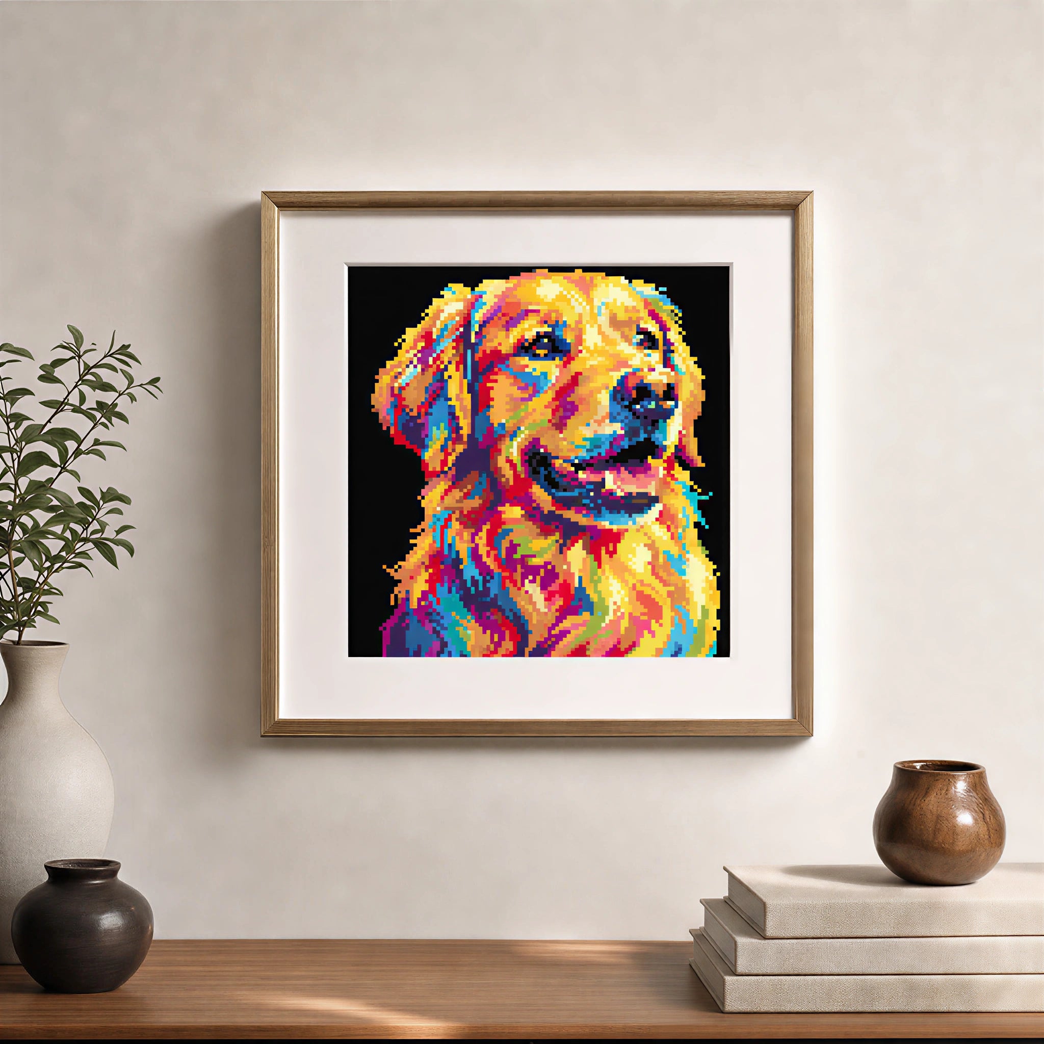 Pop Art Golden Retriever | Pixel Bead Kits