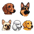 Dog Portrait Mini Fuse Bead Patterns | Pixel Art Puppy Designs