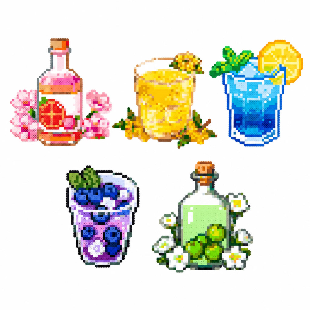 Specialty Drinks Series Mini Fuse Bead Patterns