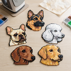 Dog Portrait Mini Fuse Bead Patterns | Pixel Art Puppy Designs